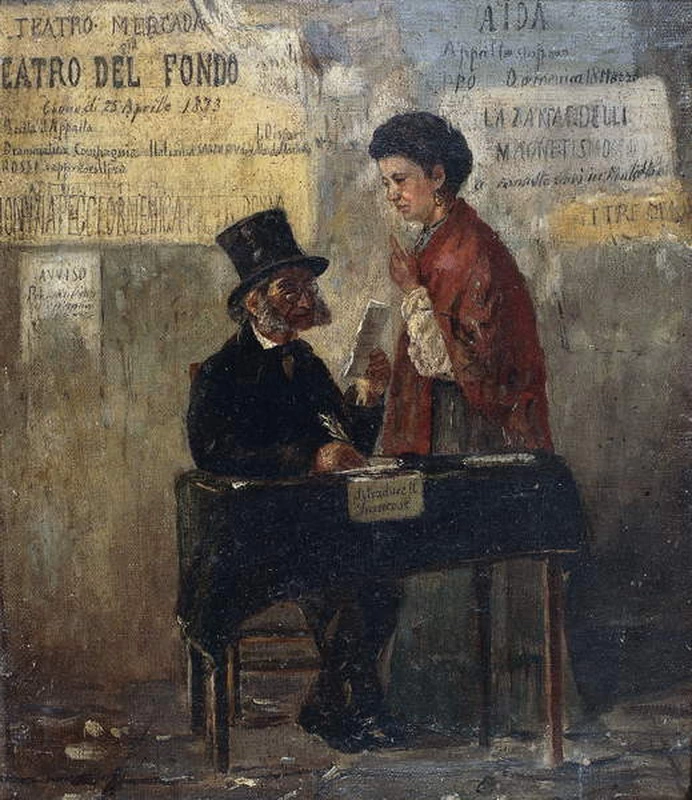 Manifesti teatrali e scriba pubblico